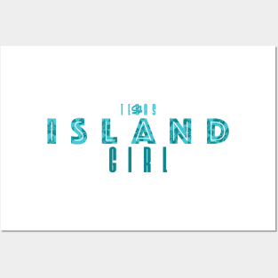 Texas Style Island Girl Blue Posters and Art